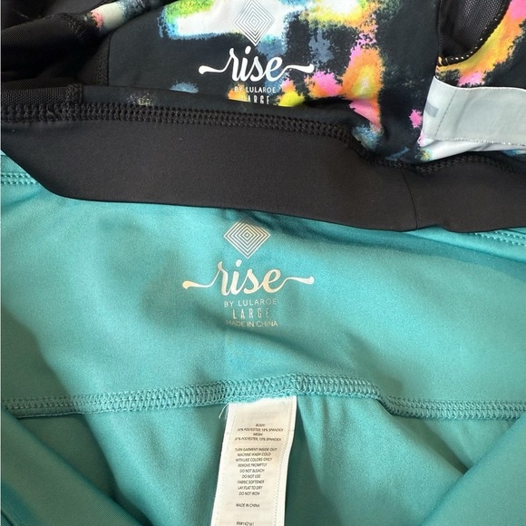 RISE Active Bundle Capri High Waist Leggings and Sports Bra Medium Impact L NWOT - Picture 8 of 11